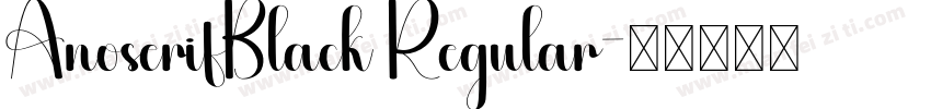 AnoserifBlack Regular字体转换